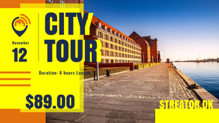 Platilla de diseño City Tour promotion with Quay View FB event cover