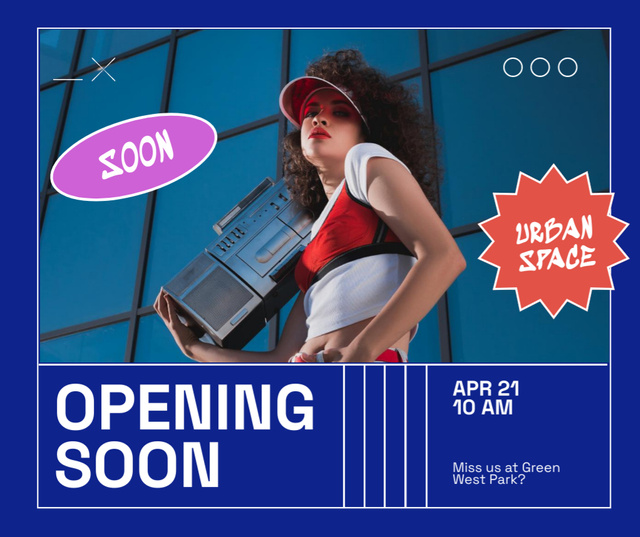 Urban Space Opening Announcement Facebookデザインテンプレート
