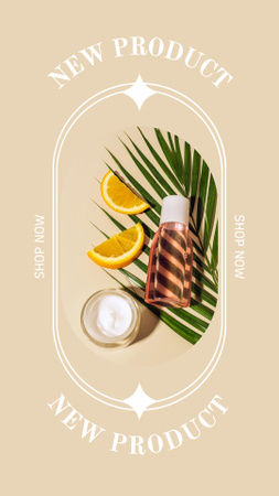 New Skincare Product Instagram Story Πρότυπο σχεδίασης