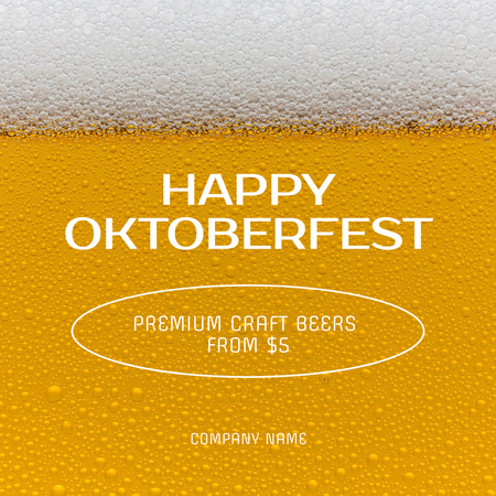 Oktoberfest Celebration Announcement Instagram tervezősablon