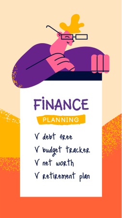 Modèle de visuel conseils de planification financière - Instagram Story