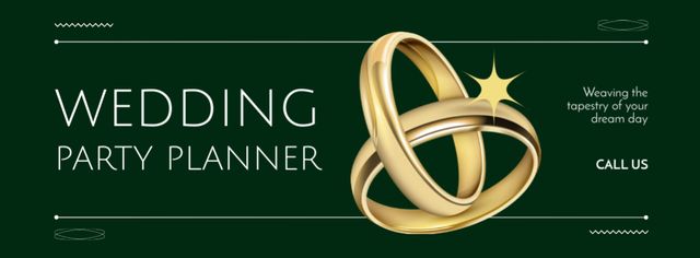 Platilla de diseño Offering Grand Wedding Party Planning Services Facebook cover