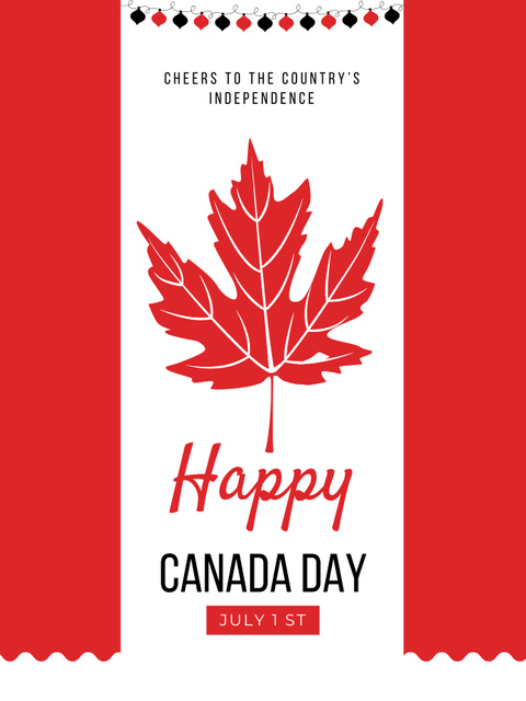 Plantilla de diseño de Mesmerizing Canada Day Event Celebration Announcement With State Flag Poster US 