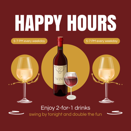A legjobb minőségi vörösbor ajánlat Instagram AD tervezősablon