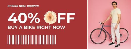 Spring Bicycle Sale Coupon Design Template