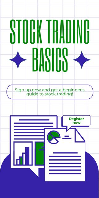 Ontwerpsjabloon van Graphic van Stock Trading Basics Discovered