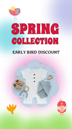 Baby Outfits Collection For Spring With Discount Instagram Video Story Design Template