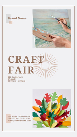 Ontwerpsjabloon van Instagram Story van Craft Fair Aankondiging voor kunstenaars