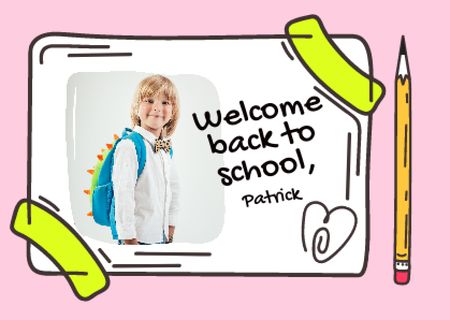 Back to School Announcement Postcard tervezősablon