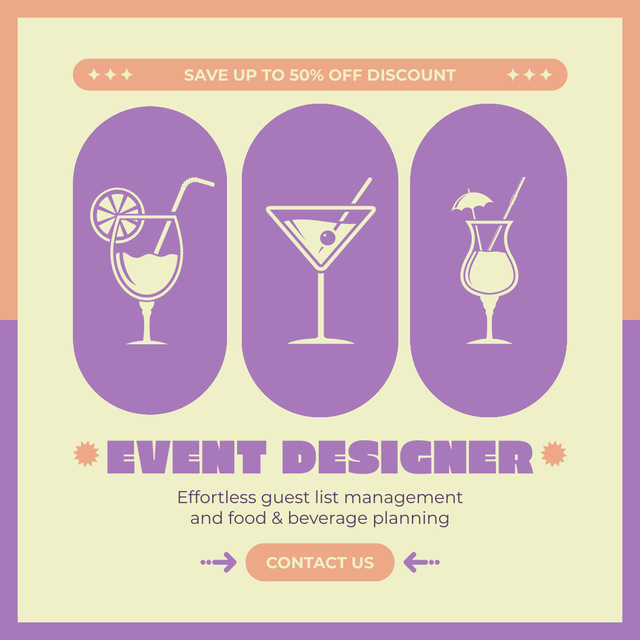 Designvorlage Discount on Unforgettable Event Design für Animated Post
