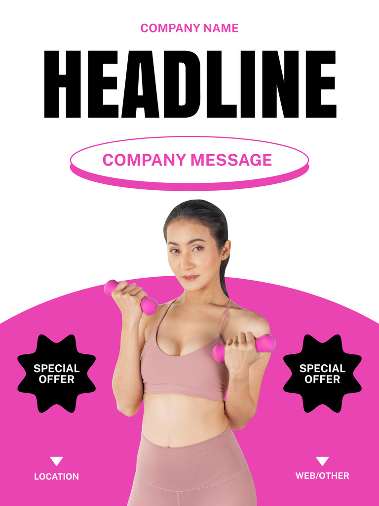 Women's Training Special Offer Poster US Design Template