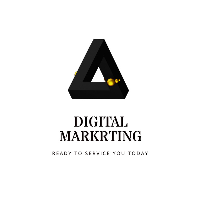 Triangular Emblem Marketing Agency Animated Logo Šablona návrhu