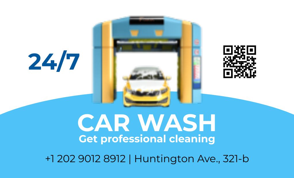 Car Wash Proposition Business Card 91x55mm tervezősablon