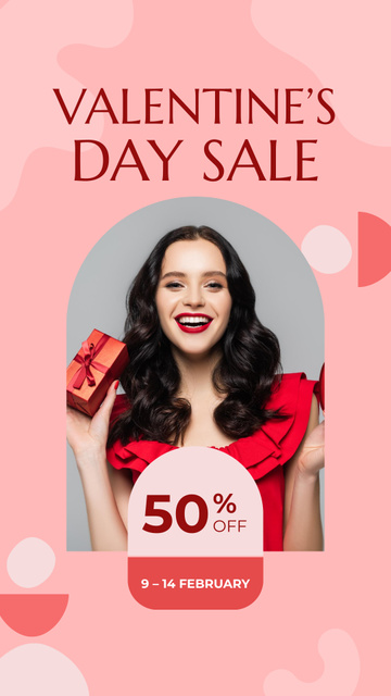 Valentine's Day Sale of Presents for Ladies Instagram Story Design Template