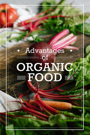 Designvorlage Advantages of organic food für Pinterest