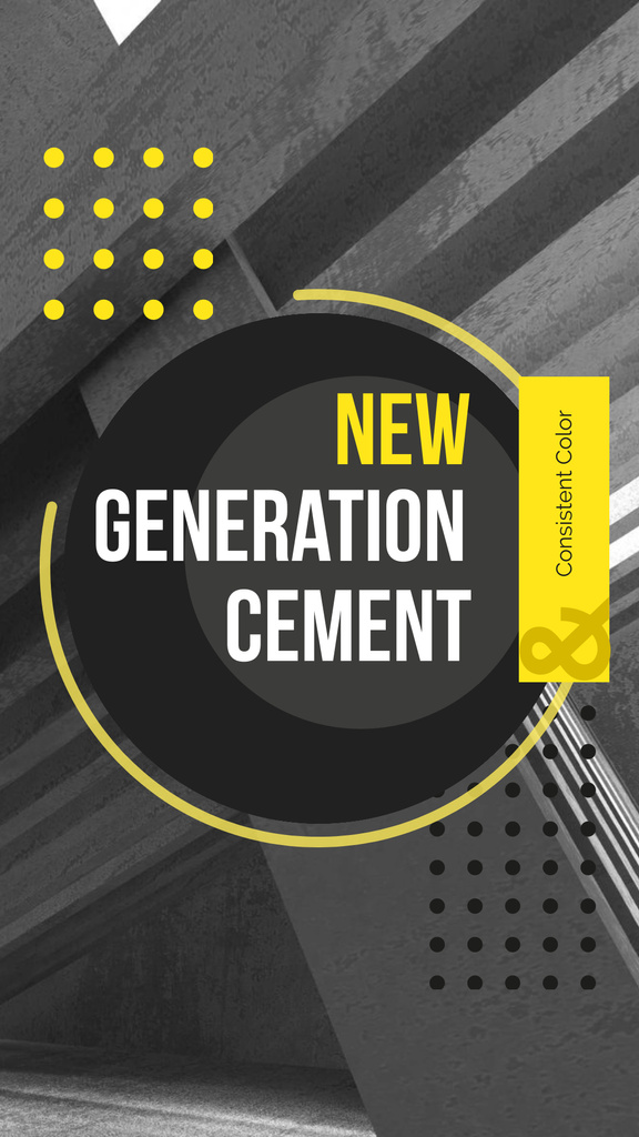 Concrete structure walls for Cement company Instagram Story Tasarım Şablonu
