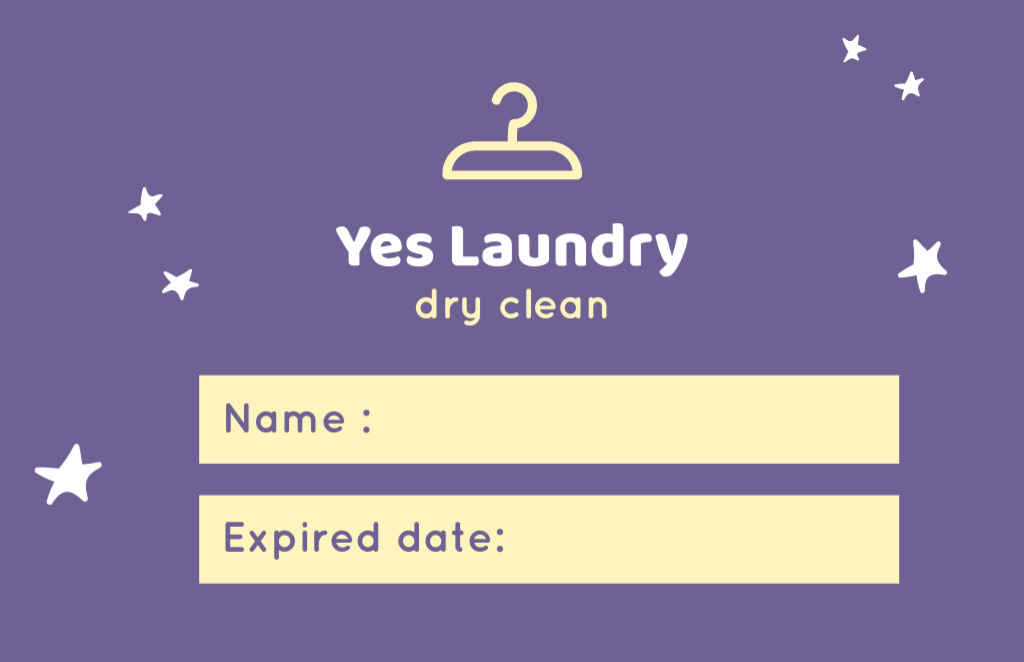 Offer of Laundry and Dry Cleaning Services Business Card 85x55mm – шаблон для дизайна