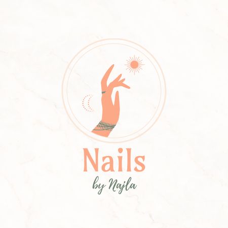 Manicure Services Offer Logo Design Template