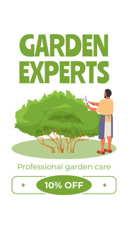 Plantilla de diseño de Ofertas de servicios de jardinería asequibles Instagram Story 