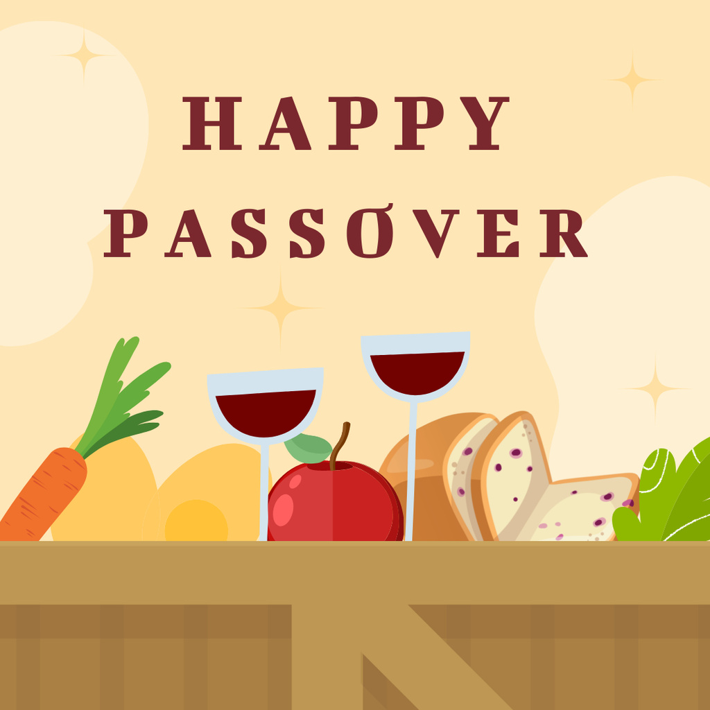 Inspirational Greeting on Passover Instagram Πρότυπο σχεδίασης