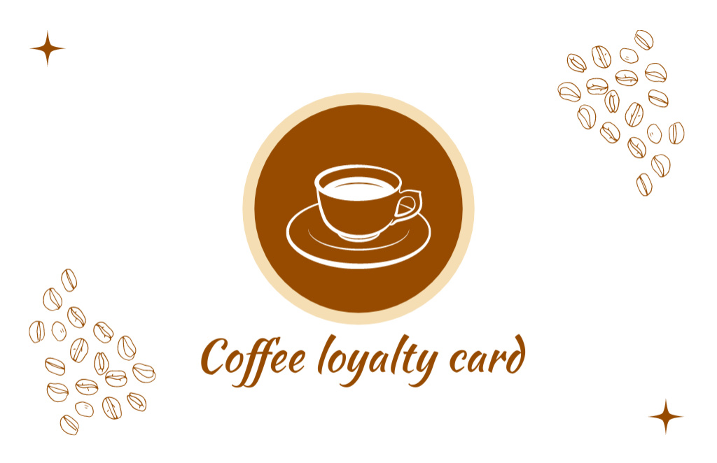 Ontwerpsjabloon van Business Card 85x55mm van Discount in Coffee Shop