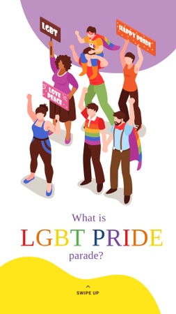 Modèle de visuel People at pride parade - Instagram Story