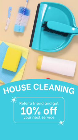House Cleaning Service With Discount And Supplies TikTok Video Modelo de Design