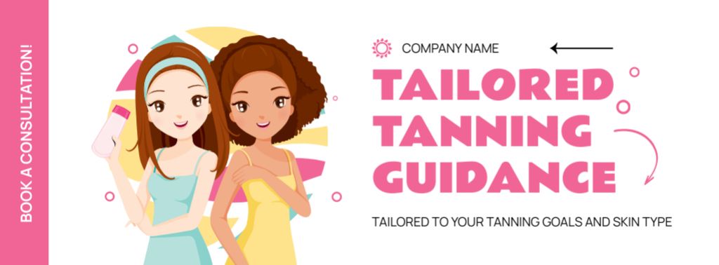 Guidance to Effective Tanning Facebook cover Πρότυπο σχεδίασης