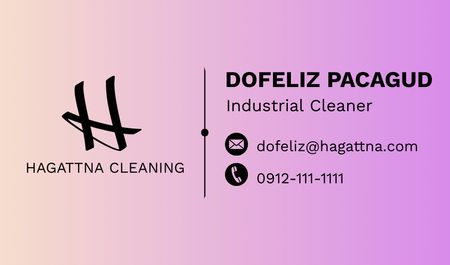 Cleaning Services Offer on Gradient Business card Design Template