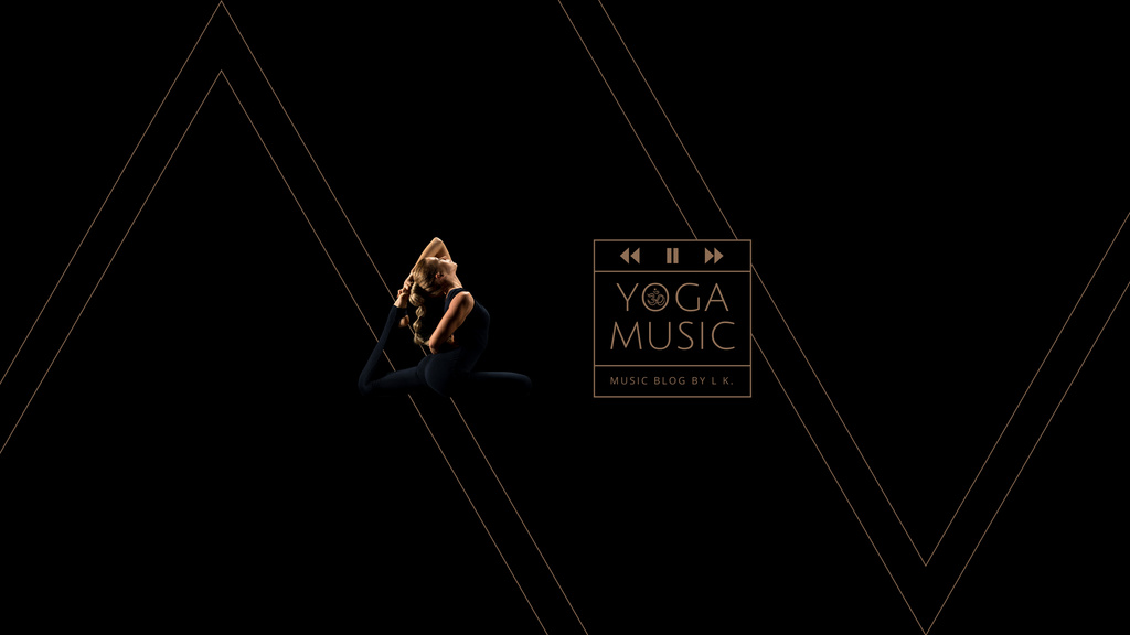 Designvorlage Yoga Music Playlist with Young Woman für Youtube