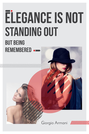 Modèle de visuel Citation about Elegance being remembered - Pinterest