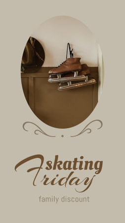 Designvorlage Discount Offer on Skating für Instagram Story