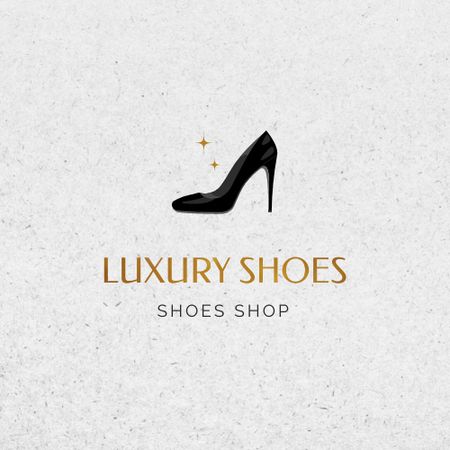 Fashion Ad with Luxury Shoe Logo Design Template
