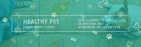 Ontwerpsjabloon van Email header van Healthy pet veterinary clinic