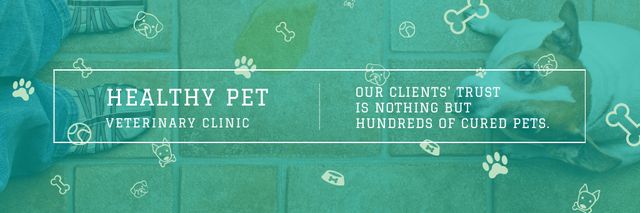 Healthy pet veterinary clinic Email header Tasarım Şablonu