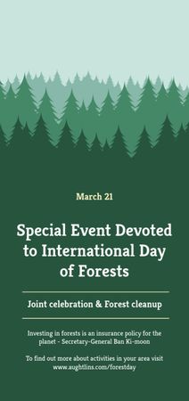 Szablon projektu International Day of Forests Event Announcement in Green Flyer DIN Large