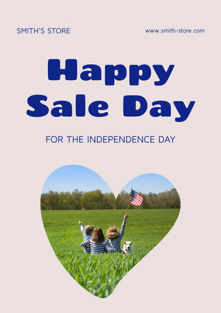 Platilla de diseño USA Independence Day Happy Sale Poster