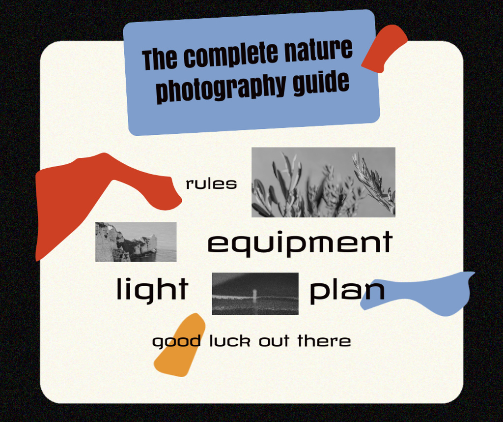 Plantilla de diseño de Nature Photography Guide Ad Facebook 