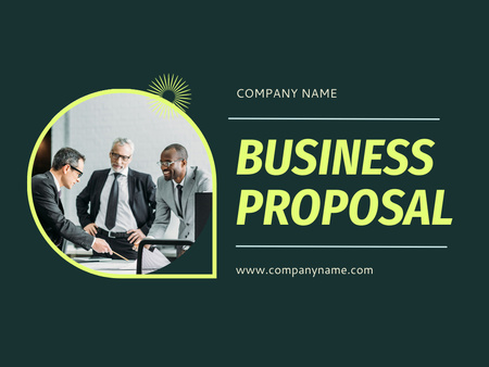 Platilla de diseño Convincing Business Proposal For Company Growth In Green Presentation
