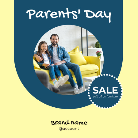 Plantilla de diseño de Discount On Furniture On Parent's Day Instagram 
