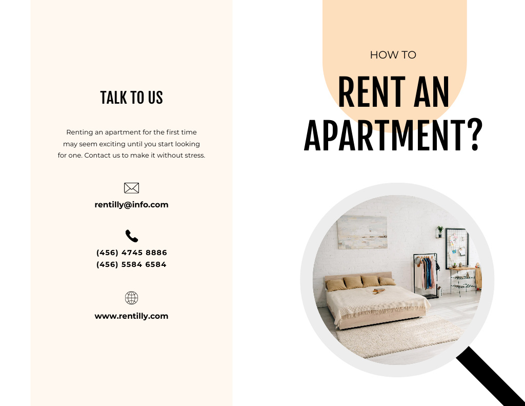 Szablon projektu Modern Apartment Rent Guidelines Brochure 8.5x11in Bi-fold