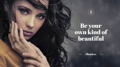 Beautiful Young Woman with inspirational quote