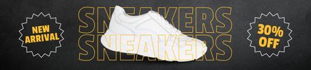 Plantilla de diseño de Discount Offer on Stylish White Sneakers Ebay Store Billboard 