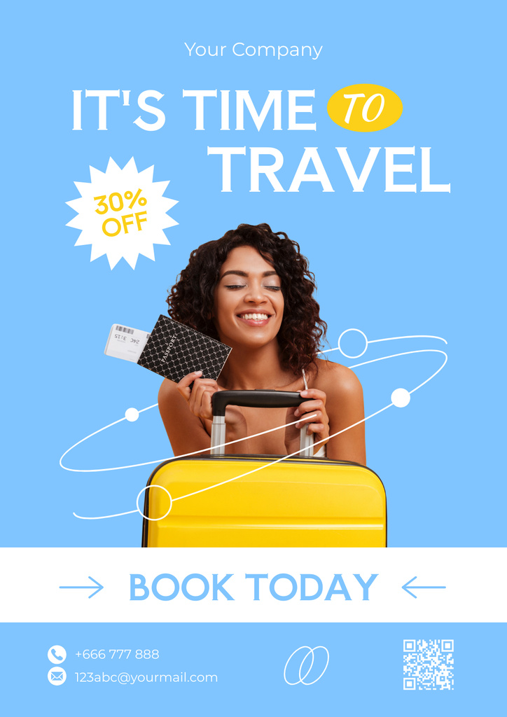 Plantilla de diseño de Tour Offer from Travel Agency Poster 