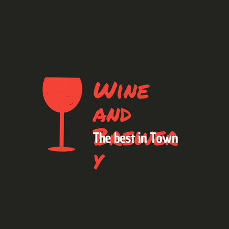 Template di design pubblicità wine shop Logo