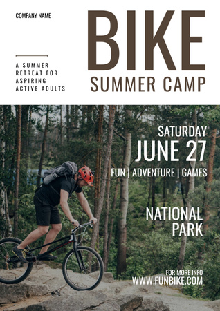 Bike Summer Camp Poster Design Template