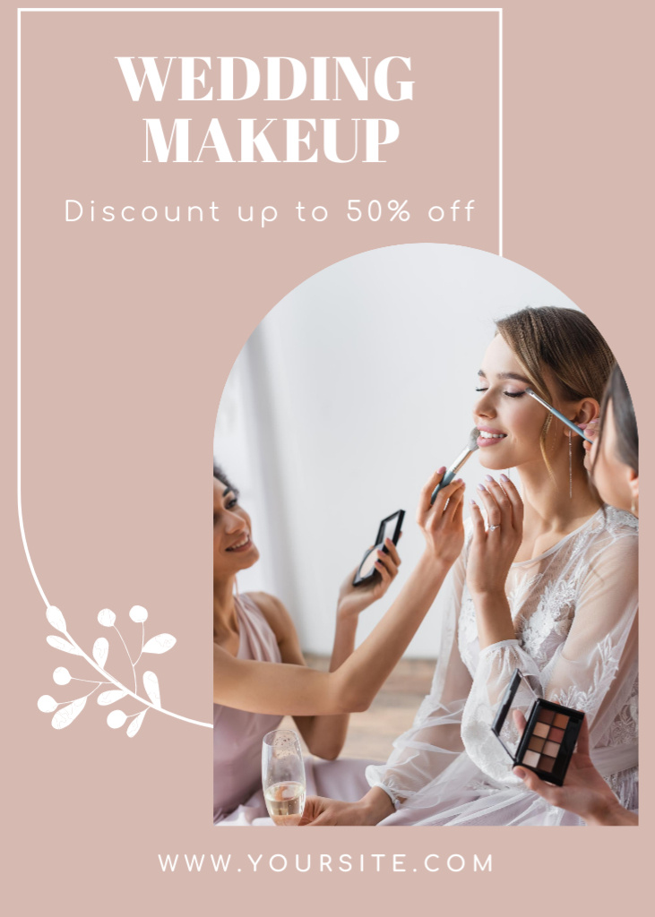 Ontwerpsjabloon van Flayer van Bridal Makeup Services