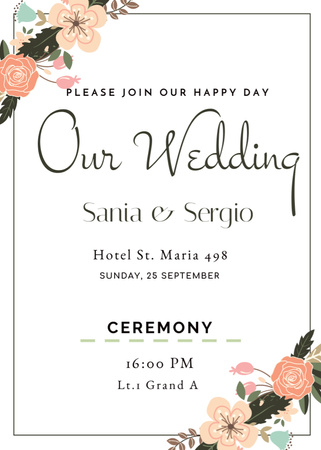 Welcome to Happy Wedding Day Invitation Design Template