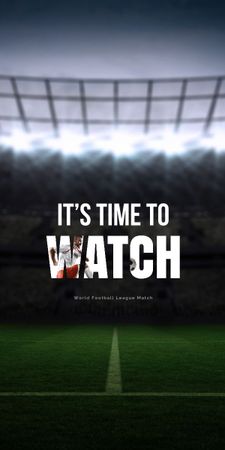 World Cup Event Announcement with Empty Stadium Graphic Modelo de Design