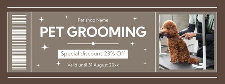 Dog Hair Trimming Offer on Brown Coupon Design Template